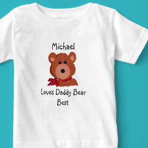 T-shirt Pour Bébé Monogram Love Daddy Bear Best