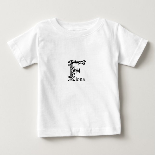 T-shirt Pour Bébé Monogramme fantaisie : Fiona (Devant)