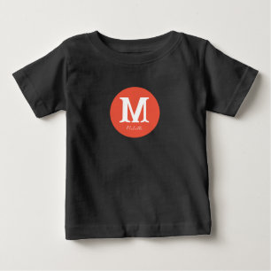 T-shirt Pour Bébé Monogramme minimal du coucher du soleil