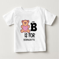 Monogramme personnalisé B pour ours drôle animal m