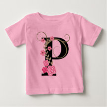 Monogramme rose/noir Floral Tutu Bodysuit
