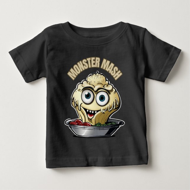 T-shirt Pour Bébé Monster Mash Cute Musical Halloween (Devant)