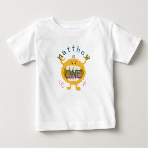 T-shirt Pour Bébé Monstre Jaune Cute Personnalisable