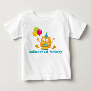 T-shirt Pour Bébé Monstre Personnalisé Premier Anniversaire Romper