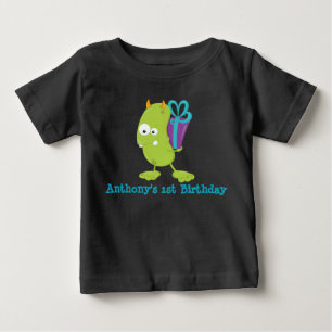 T-shirt Pour Bébé Monstre Personnalisé Premier Anniversaire T Chemis