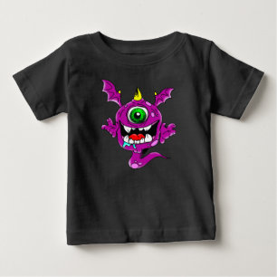 T-shirt Pour Bébé Monstre pourpre mignon de mangeur de personnes