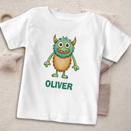 T-shirt Pour Bébé Monstre Quirky Cute Personnalisé