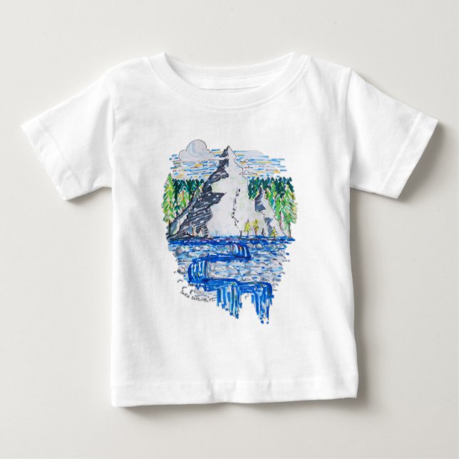 T-shirt Pour Bébé Montagne fraîche (Devant)