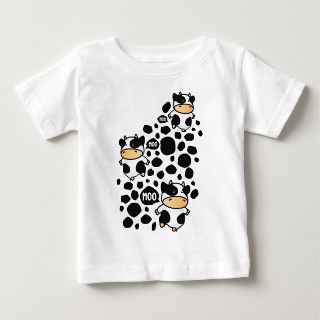 T-SHIRT POUR BÉBÉ MOO_MOO_MOO (Devant)