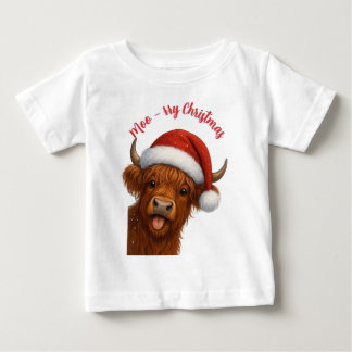 T-shirt Pour Bébé Moo-rry ChristmasT-Shirt