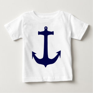 T-shirt Pour Bébé Motif d'ancre bleu marine