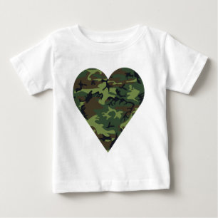 T-shirt Pour Bébé Motif de camouflage vert, motif militaire, armée