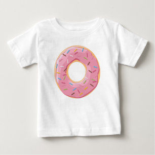 T-shirt Pour Bébé Motif de Donuts Colorés Rétro pour une Fête Amusan