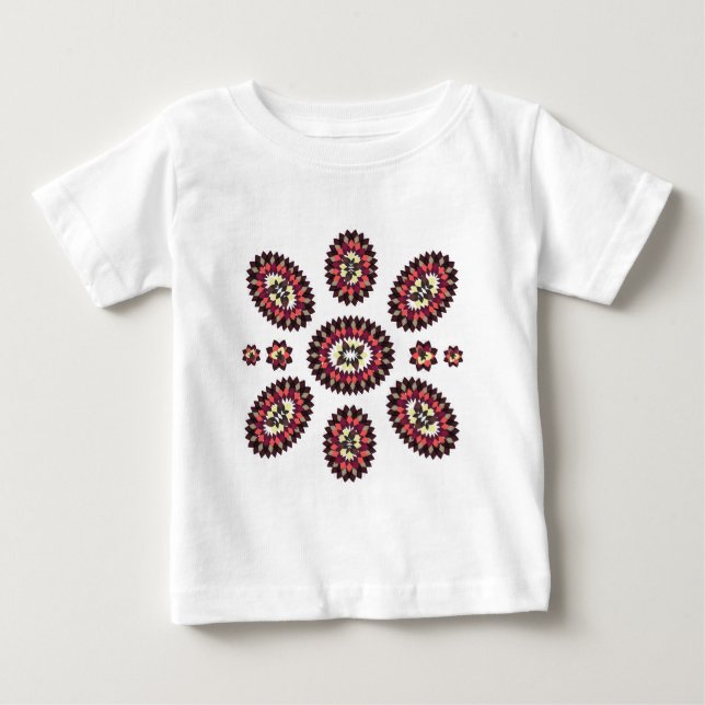 T-shirt Pour Bébé Motif de fleurs Mandala (Devant)