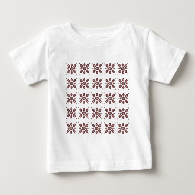 T-shirt Pour Bébé Motif de fleurs Mandala (Devant)