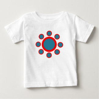 T-shirt Pour Bébé motif de henné rouge et bleu