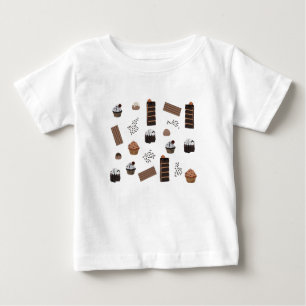 T-shirt Pour Bébé Motif de thème chocolat