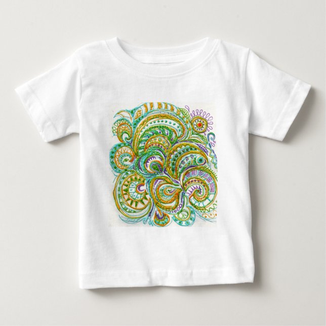 T-shirt Pour Bébé Motif d'Imaginaire d'art populaire (Devant)