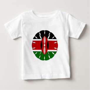 T-shirt Pour Bébé Motif kenyan rond : un symbole national