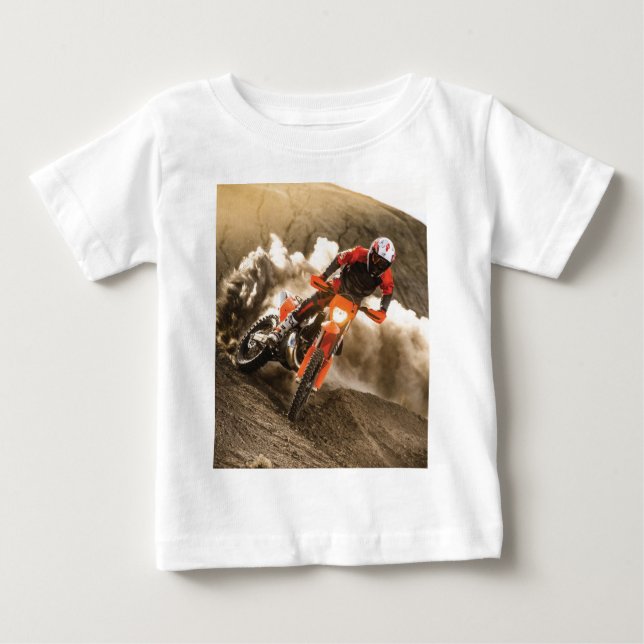 T-shirt Pour Bébé Motocross Rider (Devant)