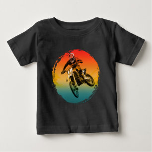 T-shirt Pour Bébé motocycliste de moto cross vintage moto