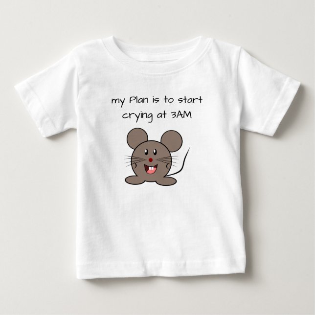 T-shirt Pour Bébé Mouse de bébé amusante (Devant)