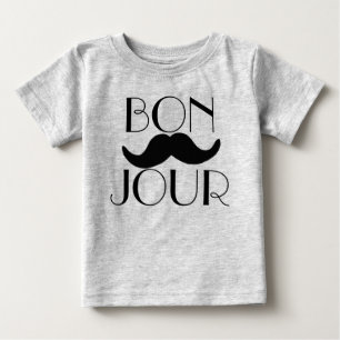 T-shirt Pour Bébé Moustache de BONJOUR