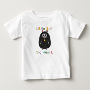 T-shirt Pour Bébé Mouton noir mignon avec clochette – Petit cœur gra