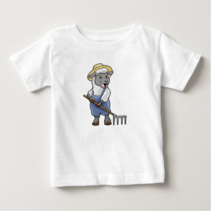 T-shirt Pour Bébé Moutons fermiers avec gâteau et Casquette