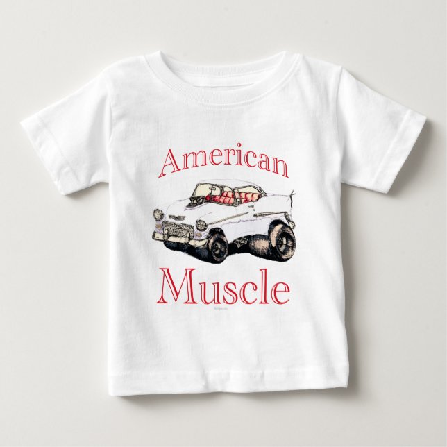 T-shirt Pour Bébé muscle 55 américain chevy (Devant)