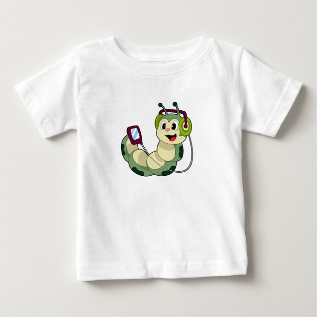 T-shirt Pour Bébé Musique casque Caterpillar (Devant)