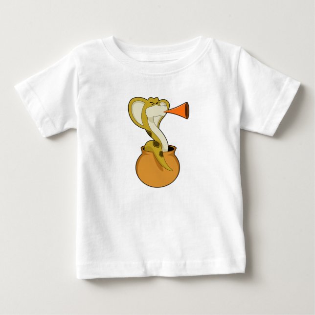 T-shirt Pour Bébé Musique de Trumpet Snake (Devant)
