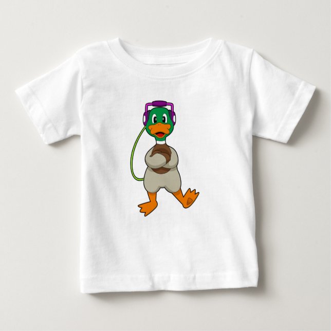 T-shirt Pour Bébé Musique du casque (Devant)