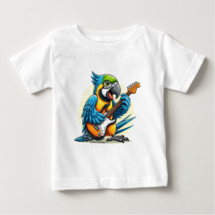 T-shirt Pour Bébé Musique du rock perroquet