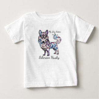 T-shirt Pour Bébé My Big Sister est un bodysuit sibérien Husky