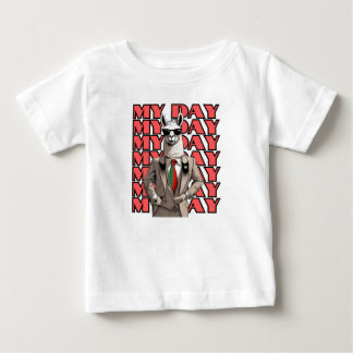 T-shirt Pour Bébé My Day Llama in Gucci Inspo Rouge Noir Beige Desig