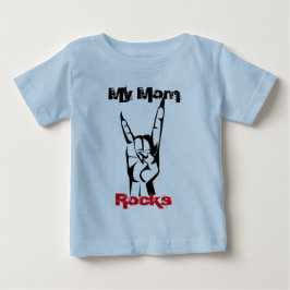T-shirt Pour Bébé My mom rocks