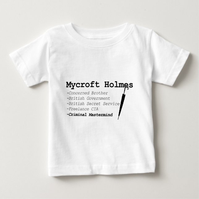 T-shirt Pour Bébé Mycroft noir (Devant)