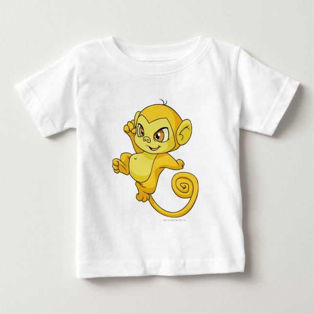 T-shirt Pour Bébé Mynci jaune (Devant)