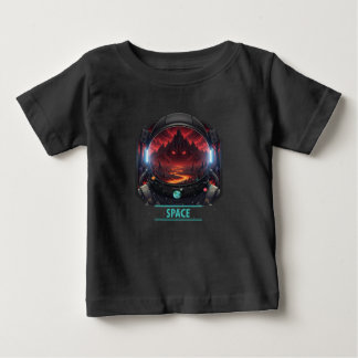 T-shirt Pour Bébé Mystère de l'astronaute bébé planète rouge graphiq