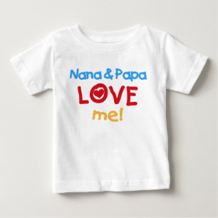 T-shirt Pour Bébé Nana et le papa m'aiment