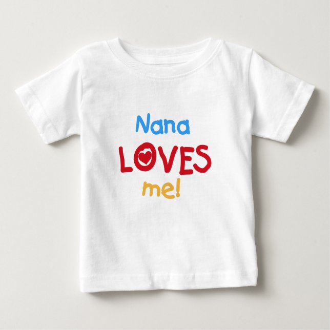 T-shirt Pour Bébé Nana m'aime (Devant)