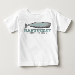 T-shirt Pour Bébé Nantucket Baleine vintage MA Inc 1671