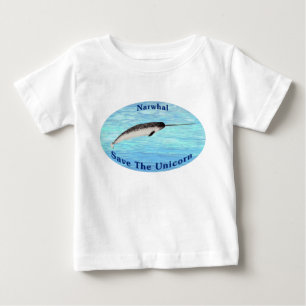 T-shirt Pour Bébé Narwhal - Sauvez La Licorne