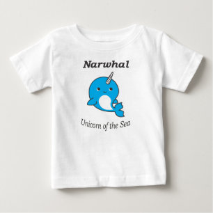 T-shirt Pour Bébé Narwhal Unicorne de la mer pour les garçons et les