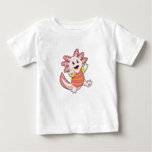 T-shirt Pour Bébé Natation Axolotl