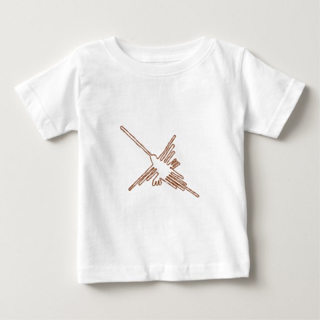 T-shirt Pour Bébé Nazca Lines Croquis de colibris (Devant)