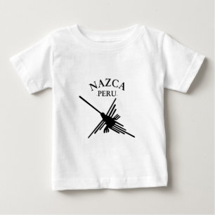 T-shirt Pour Bébé Nazca Pérou Colibri Avec Texte Courbé