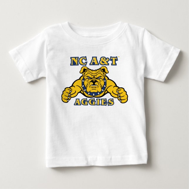 T-shirt Pour Bébé NC A&T Agences | Aggie Bulldog (Devant)