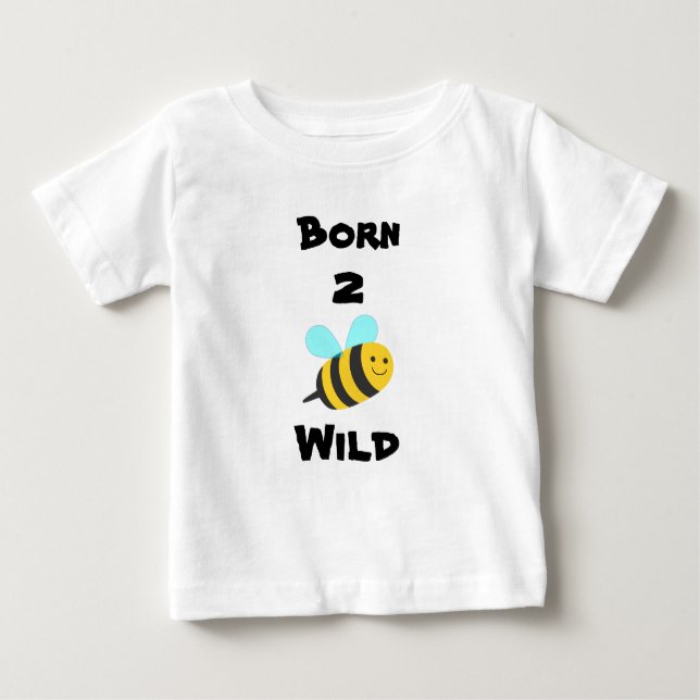 T-shirt Pour Bébé Né à l'état sauvage (Devant)